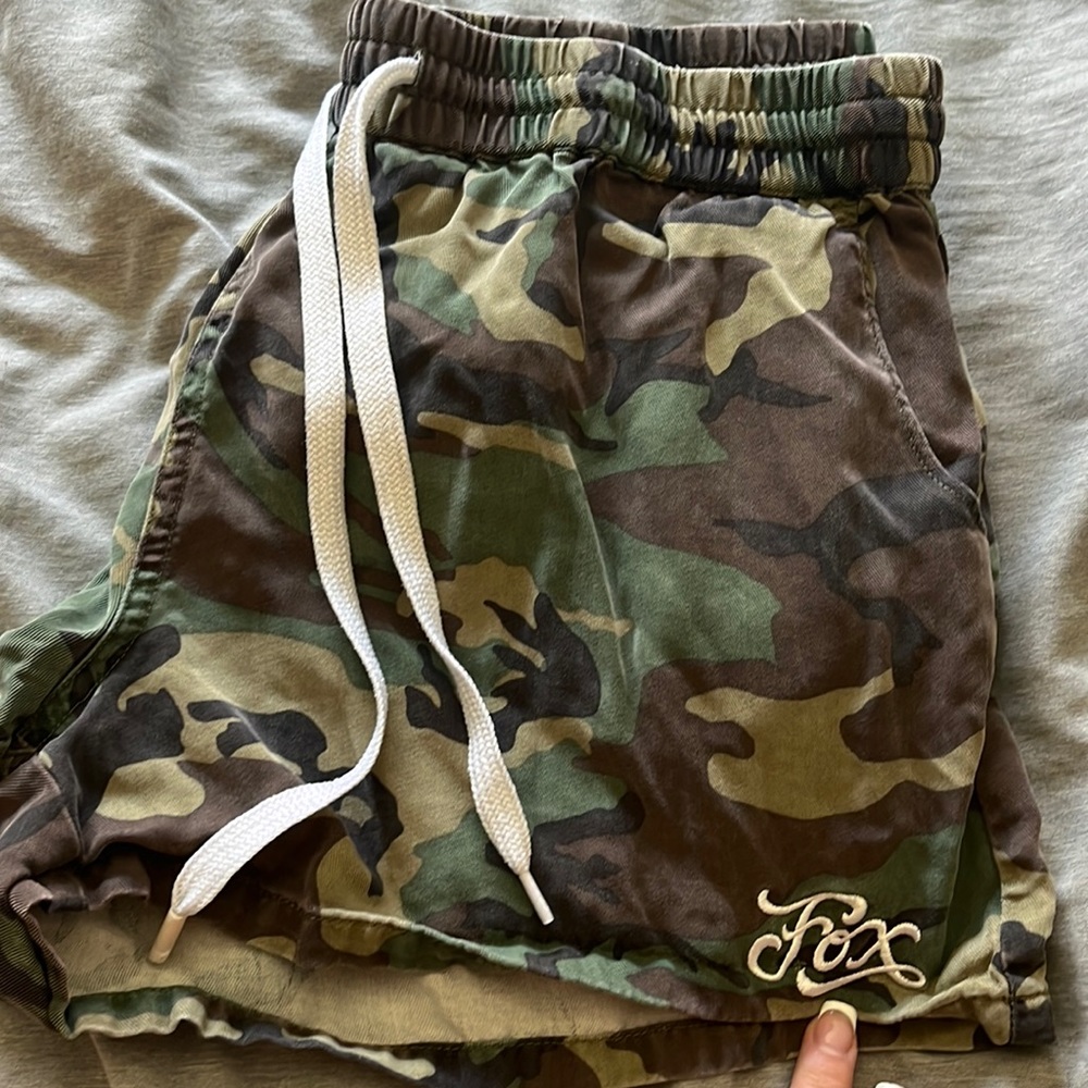 Camo fox shorts